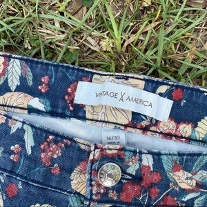 Vintage America size 16/33 womens skinny ankle jeans